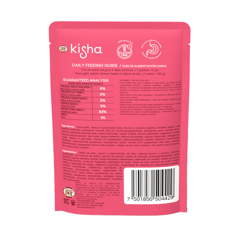 Grandpet Kisha Atún - Alimento Húmedo para Gatos con Taurina Back